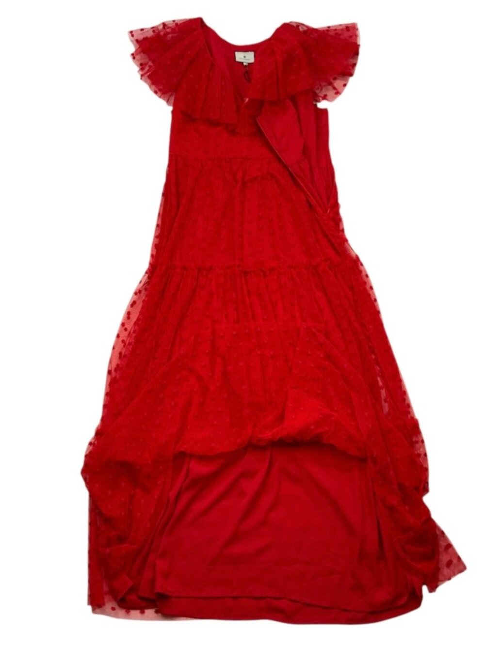 Tuckernuck Tulle Giselle Gown Dress M Red Ruffles Maxi NEW - Picture 12 of 14